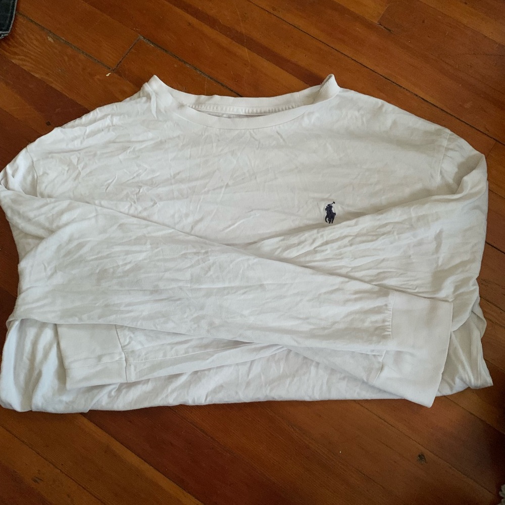 White polo long sleeve